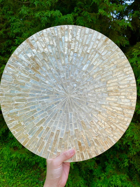 Mother of Pearl Inlay Charger - Golden Hour